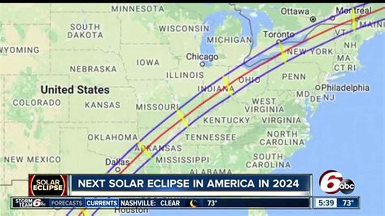 Eclipse Map Indianapolis Time