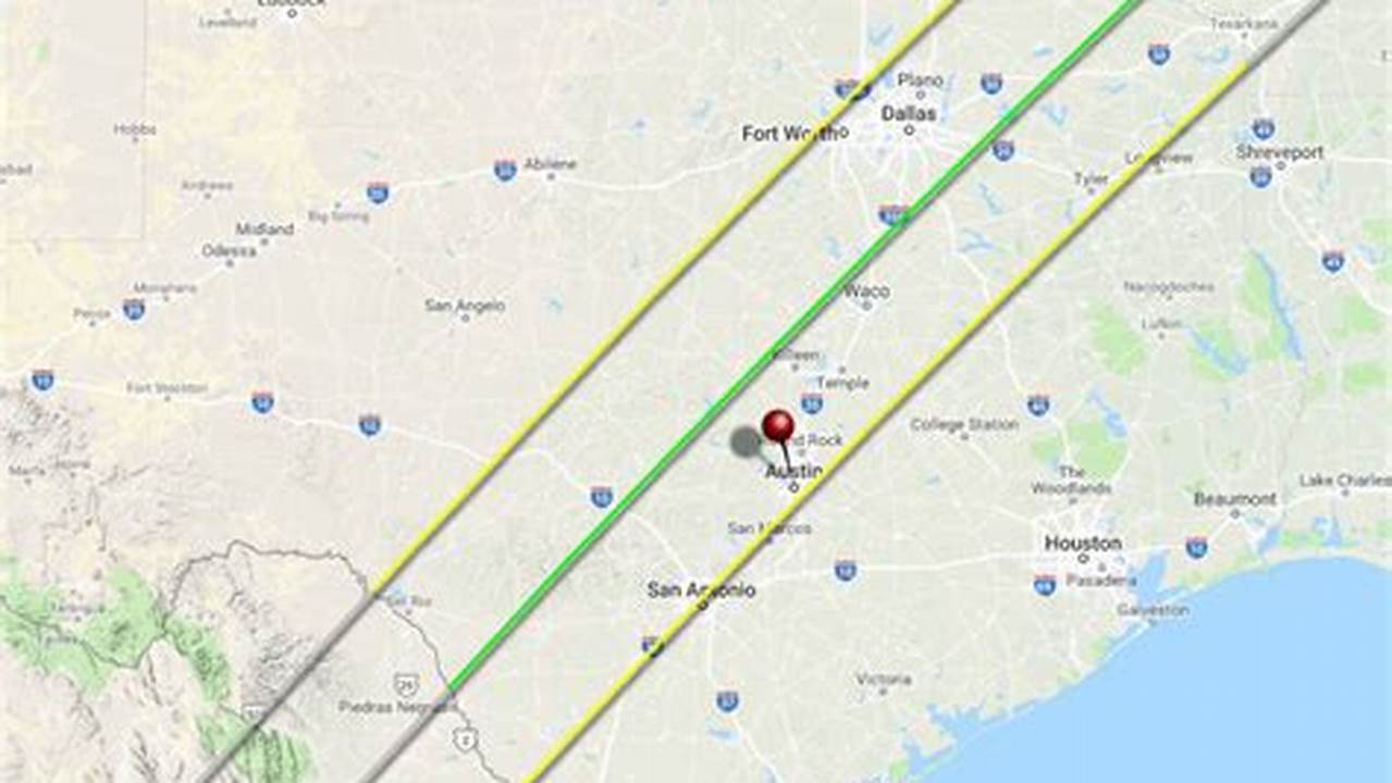 Eclipse Totality Map Austin