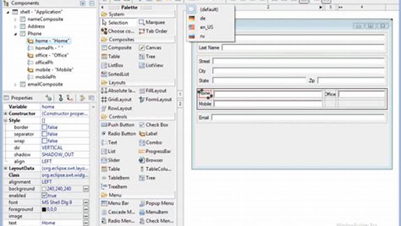 Eclipse Windowbuilder