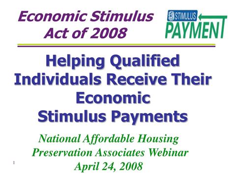 Economic Stimulus Act Of 2008