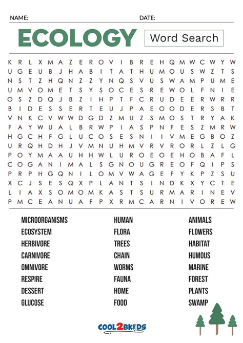 Ecosystem Word Search Answer Key Printable Pdf: A Fun Way To Learn About The Environment