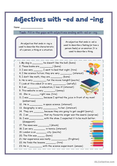 Ed And Ing Worksheets