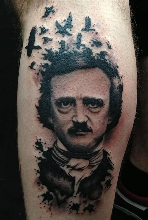 Edgar Allan Poe done by Inky Black Lotus Tattoo in