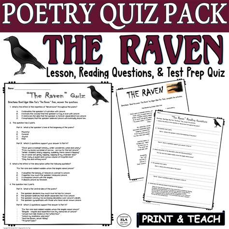 Edgar Allan Poes The Raven Worksheet Read Write Think Answers