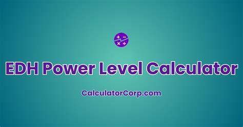 Edh Power Level Calculator