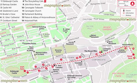 Edinburgh History Tour map
