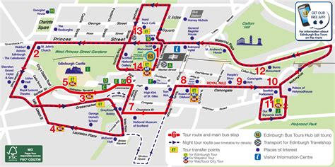 Edinburgh Hop-On Hop-Off Routes