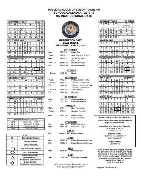 Edison Board Of Education Calendar