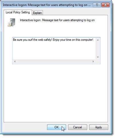 Edit Logon Message in Windows