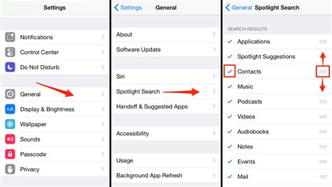 Edit Spotlight Search on iPhone