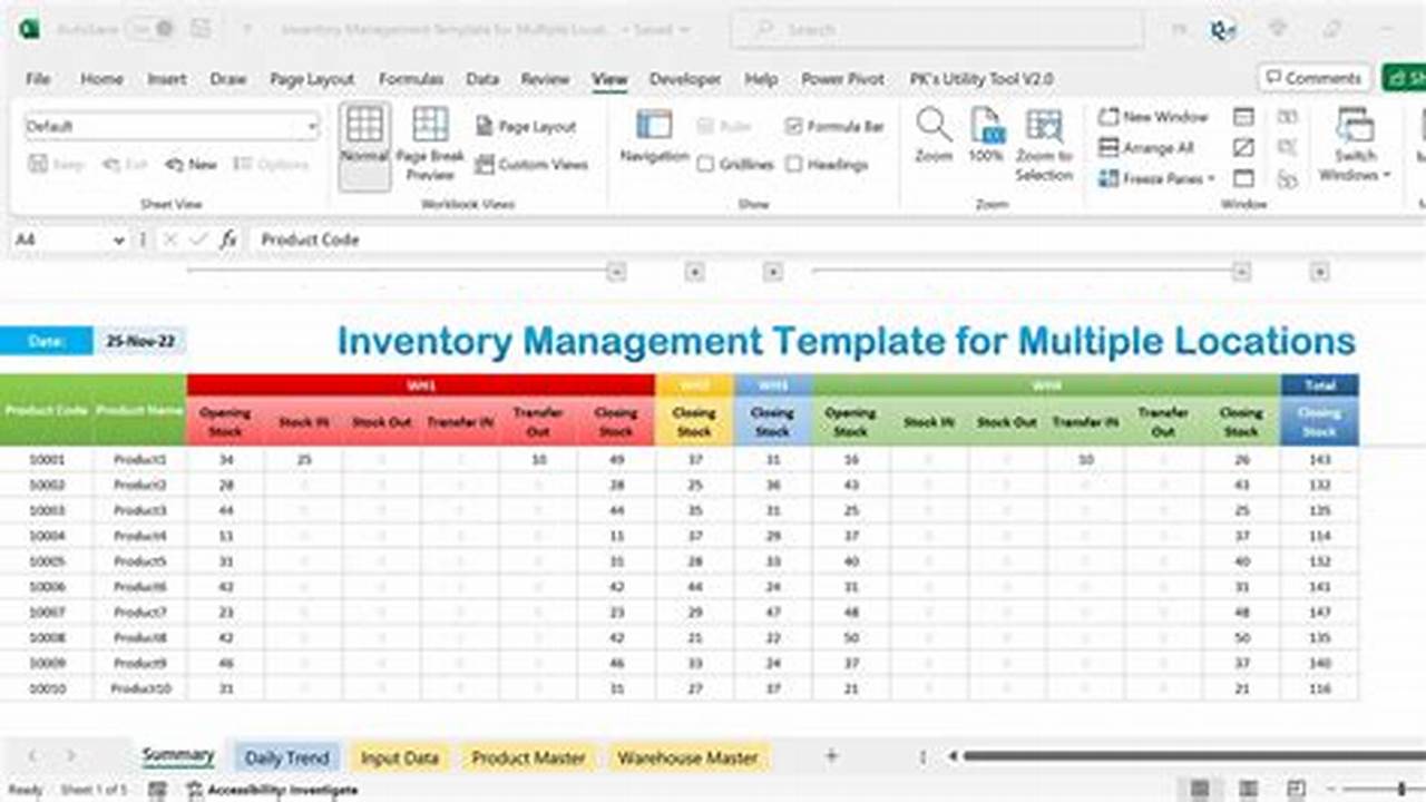 Editability, Excel Templates