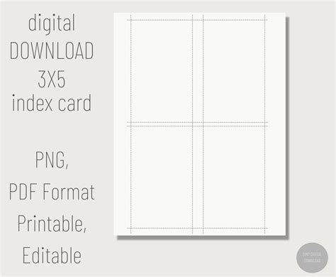 Editable 3x5 Index Card Template