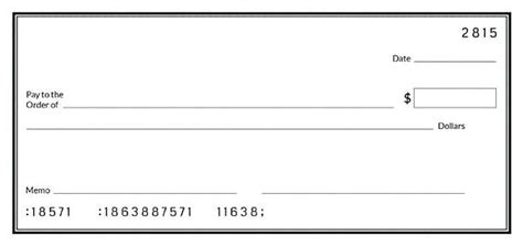 Blank Cheque Template Editable Check Wovensheet Co In Blank Cheque