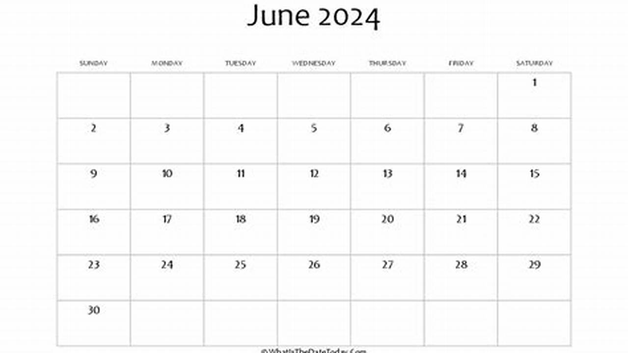 Editable Calendar June 2024 Google Docs Pdf