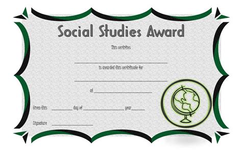 Awesome Editable Certificate Social Studies Oahubeachweddings