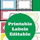 Editable Free Printable Labels Template