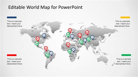 Editable World Map Powerpoint