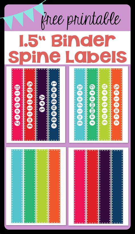 Editable Binder Spine Template