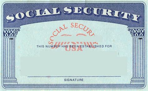 Editable Blank Social Security Card Template