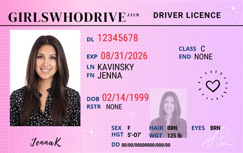 Editable Drivers License Template