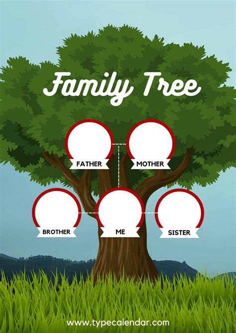 Editable Family Tree Template Free
