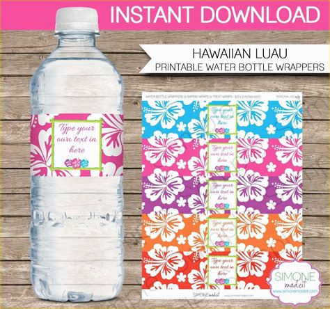 Editable Free Printable Water Bottle Label Template