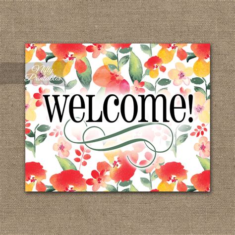 Editable Free Printable Welcome Sign Template