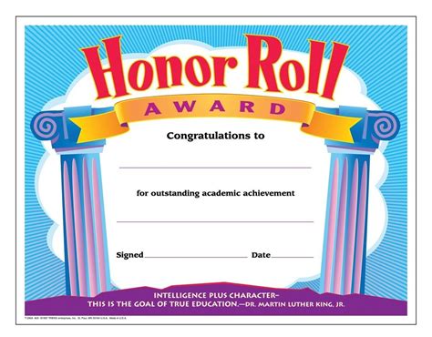 Printable Free Editable Honor Roll Certificate Template Printable