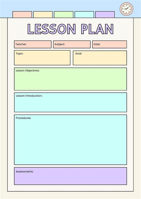 Editable Lesson Plan Templates