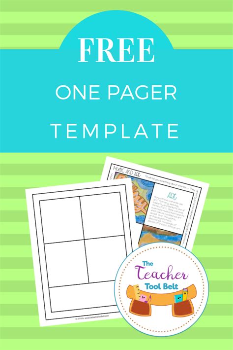 Editable One Pager Template