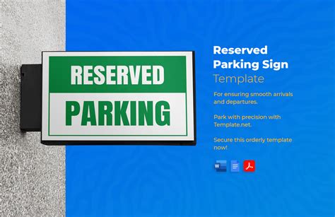 Editable Reserved Parking Sign Template