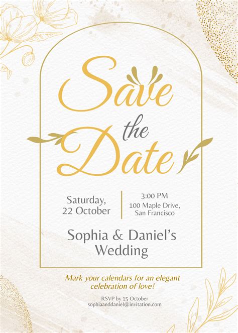 Editable Save The Date Templates Free Download