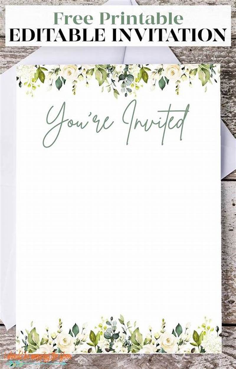 Editable Templates For Invitations