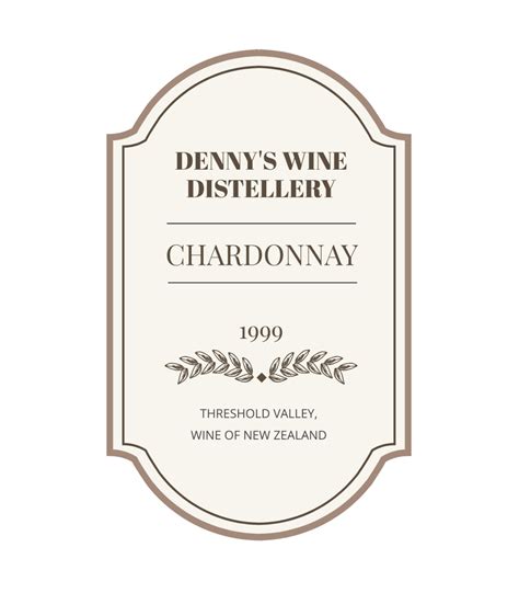 Editable Wine Label Template