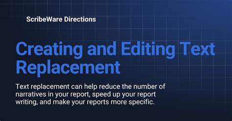 Editing or Removing a Text Replacement