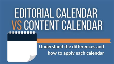 Editorial Calendar Vs Content Calendar