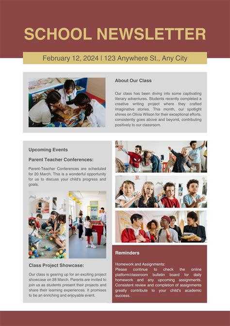 Education Newsletter Templates