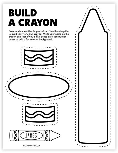 Educational Activities Using a Printable Crayola Template
