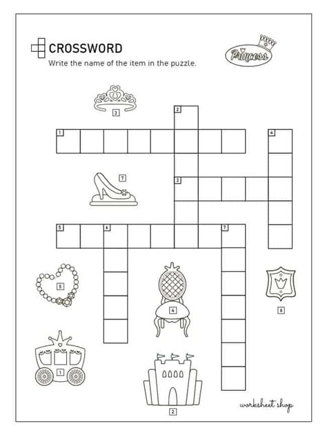 Example of an Educational Crossword Puzzle Worksheet