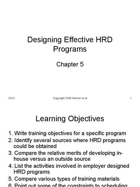 Effective HRD Programs Best Practices