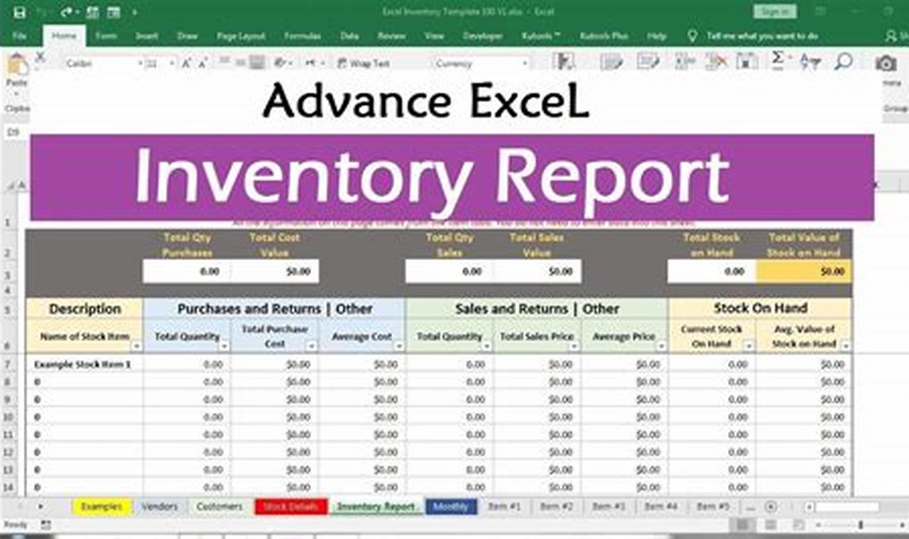 Efficient Excel Templates for Inventory Management