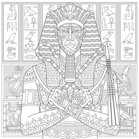 Egyptian Coloring Pages For Adults