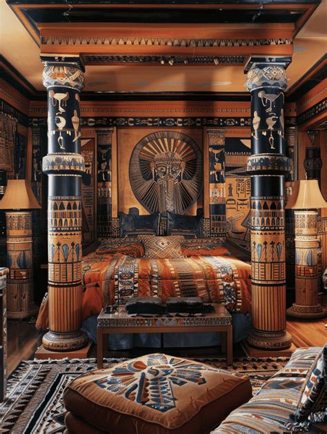 Egyptian bedroom patterns and motifs