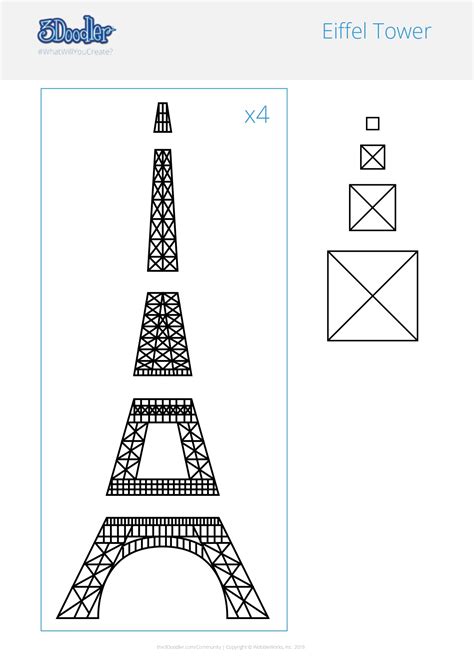 Eiffel Tower 3d Pen Template