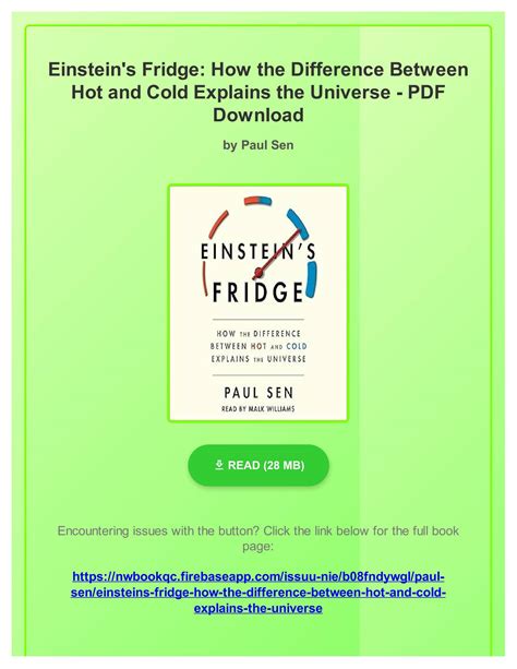 Einstein's Fridge: How The Difference Between Hot And Cold Explains The Universe Highlights