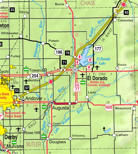 El Dorado Kansas Map