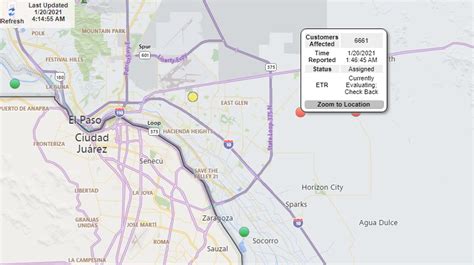 El Paso Electric Power Outage Map