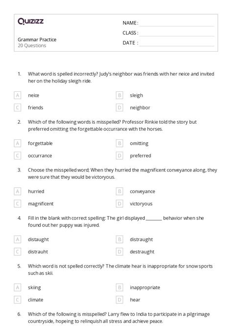Ela 8Th Grade Worksheets