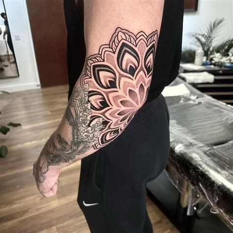 Elbow Mandala Tattoo