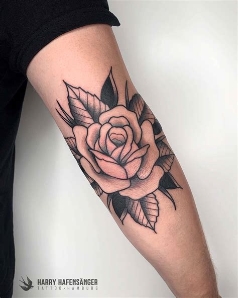 Elbow Tattoo Rose